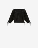 Isabel Marant Top Nelida En Soie - Femme - Noir - Taille 40