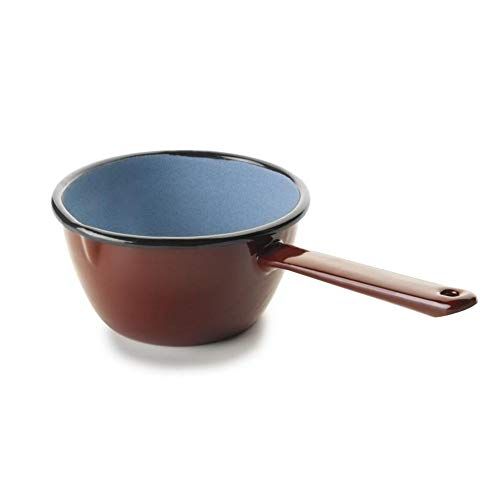 Ibili steelpan conisch 14 cm bruin geëmailleerd staal