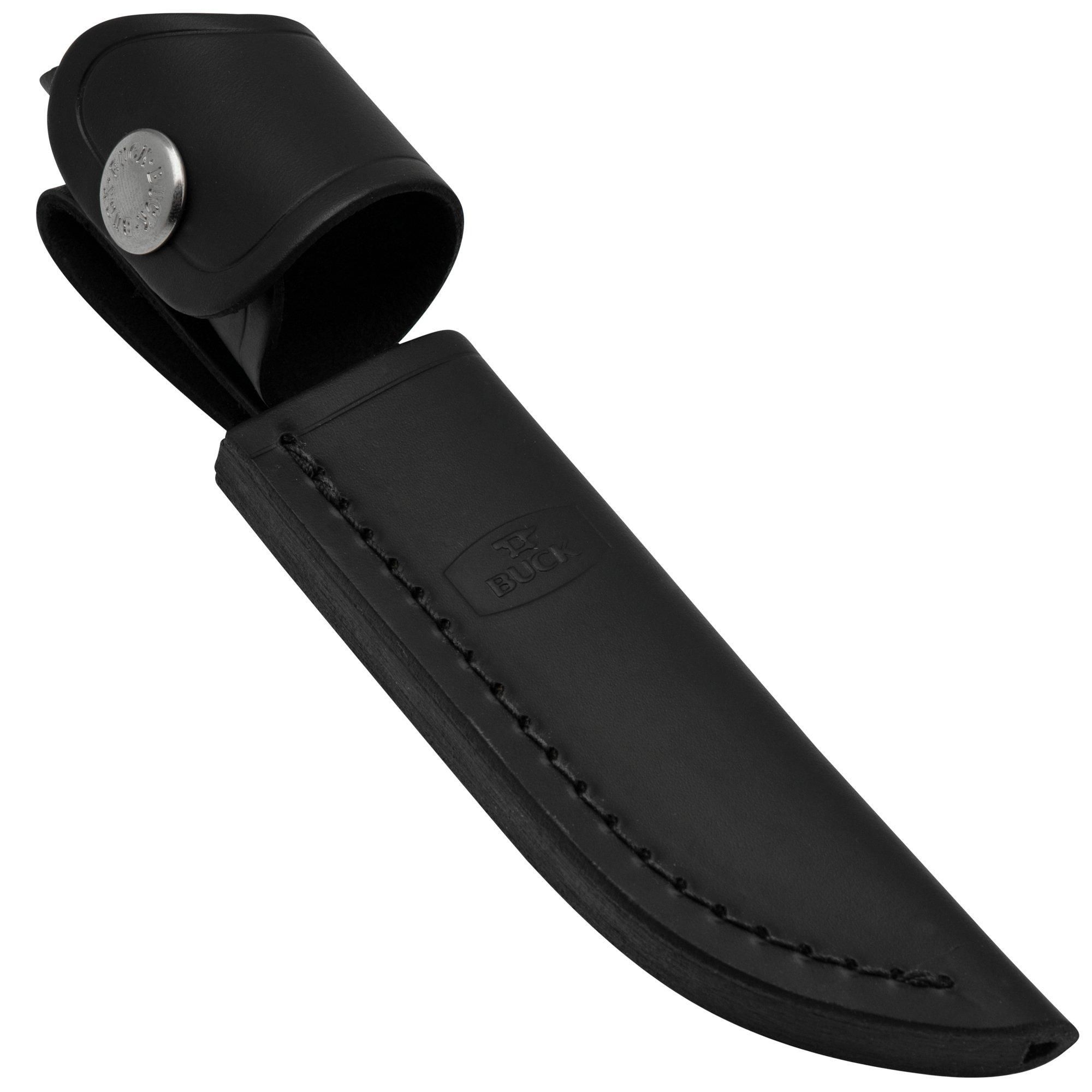 Buck 102 Genuine Leather Sheath - Black
