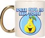 Bellatio Decorations Cadeau koffie/thee mok voor Papa - goud - toffe Papa - keramiek - 300 ml