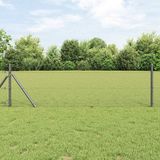 vidaXL Hexagon Hek 0,8 x 50 m PVC Grijs