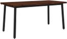 vidaXL Eettafel met levendige rand 160 x 70 x 75 cm Donkerbruin