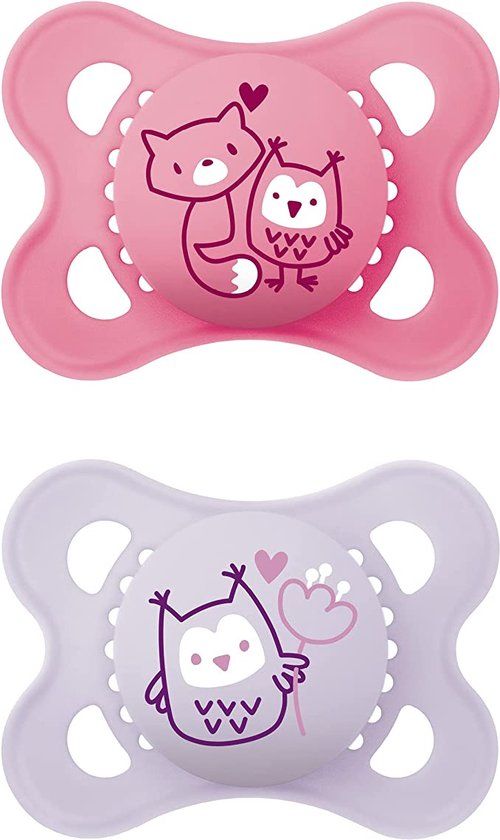 MAM Fopspeen Original Pure Siliconen - 0-6 maanden - Roze - 2 stuks
