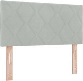 vidaXL Hoofdbord Lichtgrijs 100 cm Fluweel