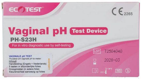 EcoTest Testjezelf EcoTest Vaginale pH Test 5ST