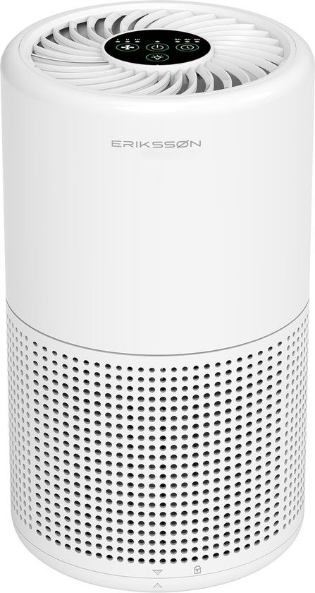 Erikssøn Luchtreiniger Prime - Wit - 70 m3/u - Helpt Tegen Stof En Hooikoorts En Allergie - Met Hepa Filter - Air Purifier
