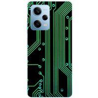 1001 coques Xiaomi Bedrukt siliconen hoesje compatibel met Xiaomi Redmi Note 12 Pro 5G, Xiaomi Poco X5 Pro Texture circuit geek