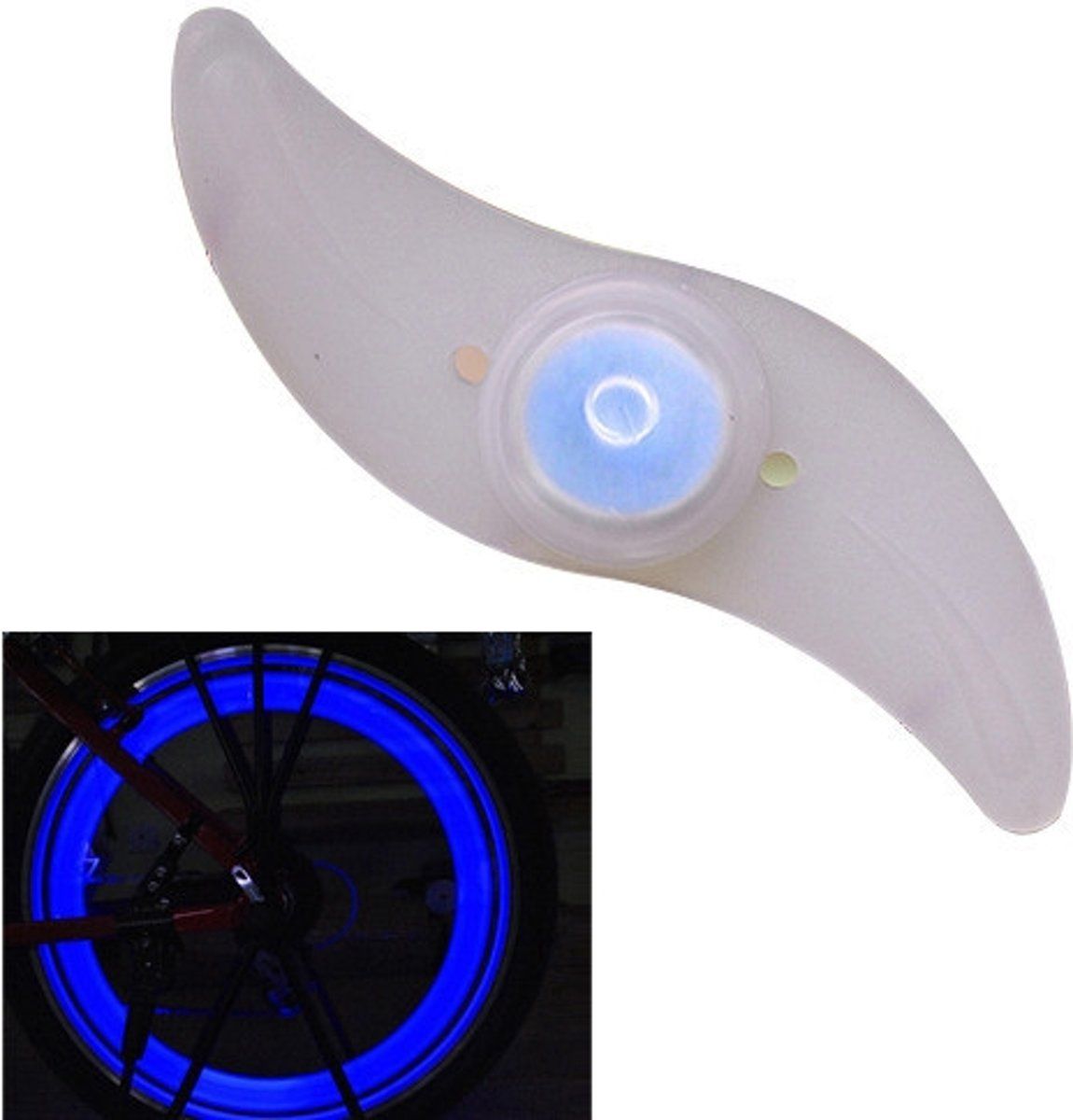 Wikideal.nl Fietsverlichting LED Spaken Waterproof Set van 2 - Spoke light - Blauw
