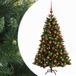 vidaXL Kunstkerstboom met kerstbal 150 cm 150 LED's Warmwit
