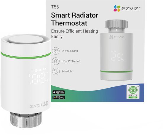 Ezviz T55 Slimme Thermostaat - Slimme Radiatorknop - Wit