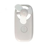 Merkloos / Sans marque Gerimport Mini ventilator/handventilator - 11 x 6 x 5 cm - Grijs - Verkoeling in zomer