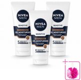 NIVEA MEN Gel pour le visage et la barbe sensible - 50 ml - 3 pièces