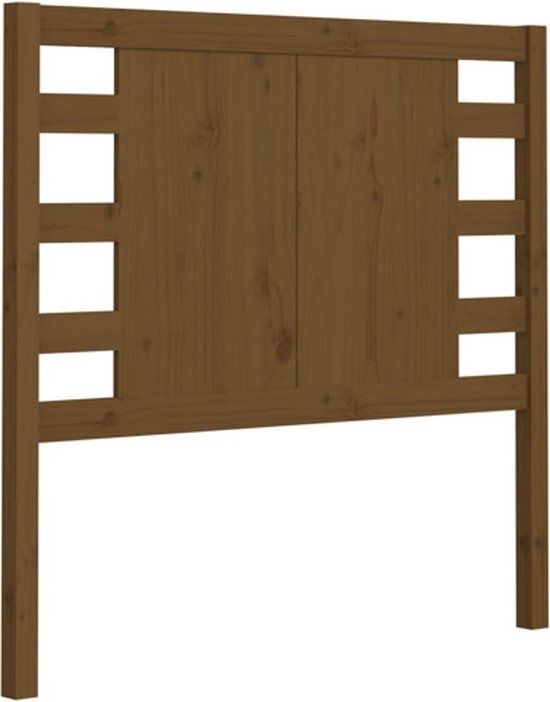 vidaXL Hoofdbord - 106x4x100 cm - Massief Grenenhout - Honingbruin