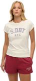 Superdry Athletic Essential Slub T-shirt Dames Off White