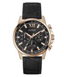 Guess Walker GW0901G5 Horloge - Leer - Zwart - Ø 44 mm
