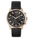 Guess Walker GW0901G5 Horloge - Leer - Zwart - Ø 44 mm