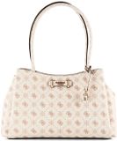 GUESS Carrie Logo Girlfriend Carryall Schoudertas Vanilla Logo crème