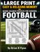 LARGE Football: Large Print Easy & Relaxing Memory Word Search Puzzles for Seniors