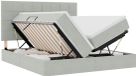 vidaXL Opbergbed met hoofdeinde Lichtgrijs 180 x 200 cm Fluweel