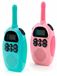 Talkies-walkies pour enfants - Lot de 2 - Jouet - 22 canaux - Chargement USB - Portée de 3 km - Lampe de poche - Rose et bleu