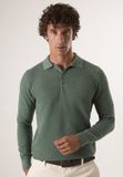 Felix Hardy Trui Met Polokraag En Knopen - Polo Shirt - 100% Katoen Heren Groen - Xl