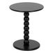 Atmosphera Bijzettafeltje Bologna - zwart - D38x H46 cm - plantenpot verhoger/koffie salon tafel - MDF