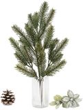 Feeric lights & Christmas kersttak 66 cm - dennentak - kerstdecoratie - realistisch - kunststof