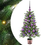vidaXL Kerstboom met 150 LED, met standaard, Groen, 90 cm, PE