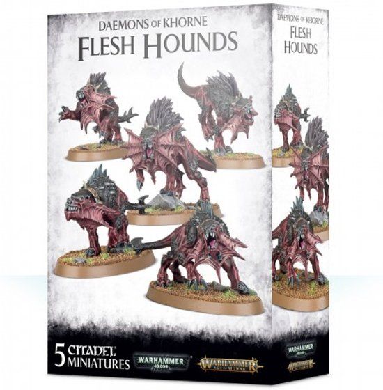 Games Workshop Age of Sigmar/Warhammer 40.000 - Daemons of Khorne Flesh Hounds - Plastic