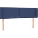 Tête de lit tissu bleu 147x16x78/88 cm