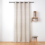 HomeMaison Jacquard gordijn met ringen en tweedlook - Linnen - Polyester