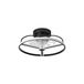 Eden pulse Zwarte ventilator met 8 transparante vleugels, 6 snelheden, geïntegreerde led 60 W, afstandsbediening, 21 x 50 x 50 cm