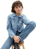 Tom Tailor Jeansjasje van gerecycled katoen - Maat S - Light Stone Blue Denim