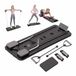 Relaxdays Pilates board, avec 2 bandes de résistance, coussin pour les genoux, noir