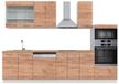 Vicco Fame-Line Complete keukeneenheid – 300 cm met hoge kast, WB Eik Eik goud/wit