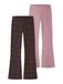 Name It Hosen - NkfNilas - 2er-Pack - Flieder Solid + Schokolade - 8 Jahre (128)