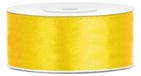 Partydeco Cadeaulint - Lichtgeel - 2,5 cm x 25 meter - Satijn