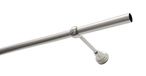 Gardinia Ally Gordijnstangen set met 1 rail Ø 19 mm roestvrij staal look 160 cm, metaal