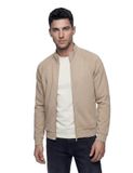 Guess Sweat à capuche zippé intégral pour homme Beige Taille XL