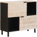 vidaXL Dressoir - Witte Was Afwerking - 80 x 33 x 75 cm - Massief Mango Hout