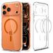 Spigen iPhone 17 Pro Max hoesje Ultra Hybrid MagFit Dura Clear Tech Transparant – Clear Orange