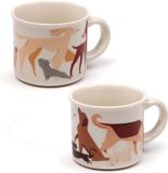 Puckator Espresso Koffiekopjes - Barks Honden - Set 2 stuks - Keramiek - 100ml