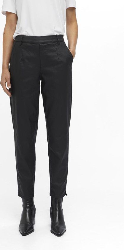 OBJECT OBJBELLE LISA COATED Broek Dames - Zwart - Maat 44