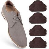 SULPO 4 paar leren hielbeschermers, hielhouders, hielkussens, zachte hielbekleding, schoenreparatie (bruin)