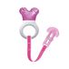 MAM Mini Cooler & Clip, Cooling Component Comforts Teething Babies, Sensitive Gums Massaged by Baby Ring, Long Range Reaches All Baby Teeth, Suitable for 0-3 Years, Pink