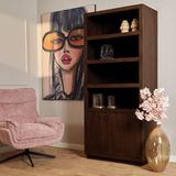 StarFurn Boekenkast Brussel - Bruin Hout - 90x45x200cm