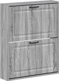 vidaXL Wandgemonteerde Schoenenkast UTRECHT 71 x 17 x 86 cm Grijs Sonoma Hout