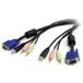 StarTech.com USBVGA4N1A6 1,80m 4-in-1 USB VGA KVM-switch Kabel met Audio en Microfoon Zwart