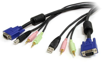 StarTech.com 1,80m 4-in-1 USB VGA KVM-switch Kabel met Audio en Microfoon