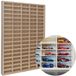 Vitrine pour collections d'enfants avec 90 compartiments